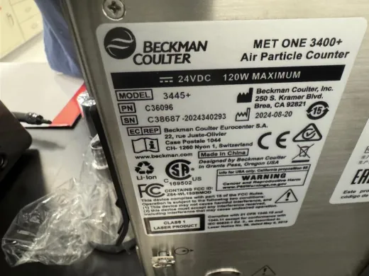 Beckman Coulter MET ONE 3400+ Air Particle Counter Model 3445+ for Precise Environmental Monitoring