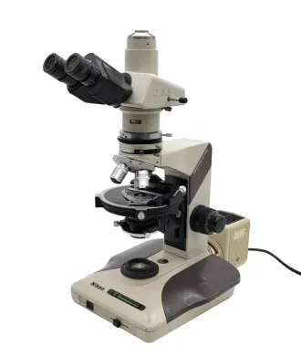 Nikon Optiphot2-Pol Polarizing Microscope with Trinocular Head and Multi-Objective Turret