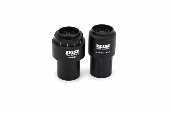 Zeiss Widefield Microscope Eyepiece Set, 10x/25 Eyeglass-Compatible, Fixed and Focusable, 464003 + 464002-9901