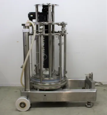 GE AxiChrom 450/300 Chromatography Column 48L Volume with Plastic Column and Stainless Steel Frame