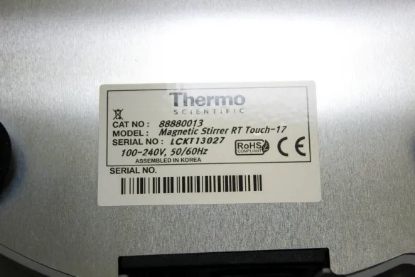 Thermo Scientific 88880013 Magnetic Stirrer RT Touch-17 Stir Plate for Homogenization