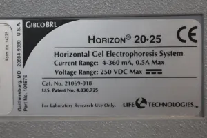 Life Technologies Horizon 20.25 Horizontal Gel Electrophoresis System, 3 of 3