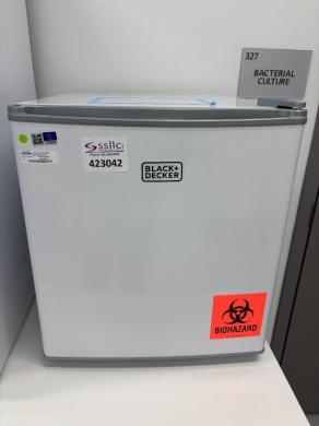 Black + Decker Mini Refrigerator with Integrated Freezer Compartment for Laboratory Use-cover