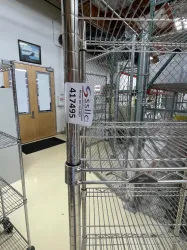 Uline 4 ft Chrome Wire Shelving Unit with 4 Adjustable Shelves and Caster Wheels, 3 of 3