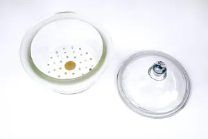 Duran Desiccator Flat Flange, Lid and Porcelain Perforated Plate, 200 mm, 3 of 3