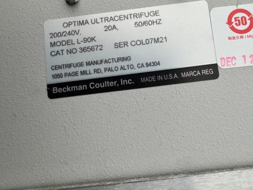 Beckman Coulter Optima L-90K Ultracentrifuge for High-Performance Laboratory Applications-cover