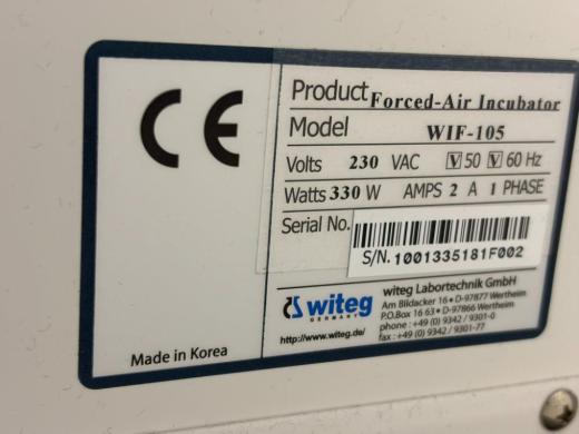 Witeg WIF-105 Forced-Air Laboratory Incubator with Precise Temperature Control-cover