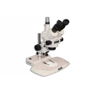 Meiji EMZ-5TR Trinocular Zoom Stereo Microscope with PKL-1 LED Pole Stand and MA502 10x Eyepieces