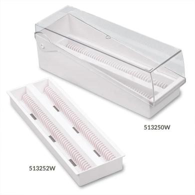 Globe Scientific Slide Draining Tray and Storage Box 513252W for Microscope Slides-cover