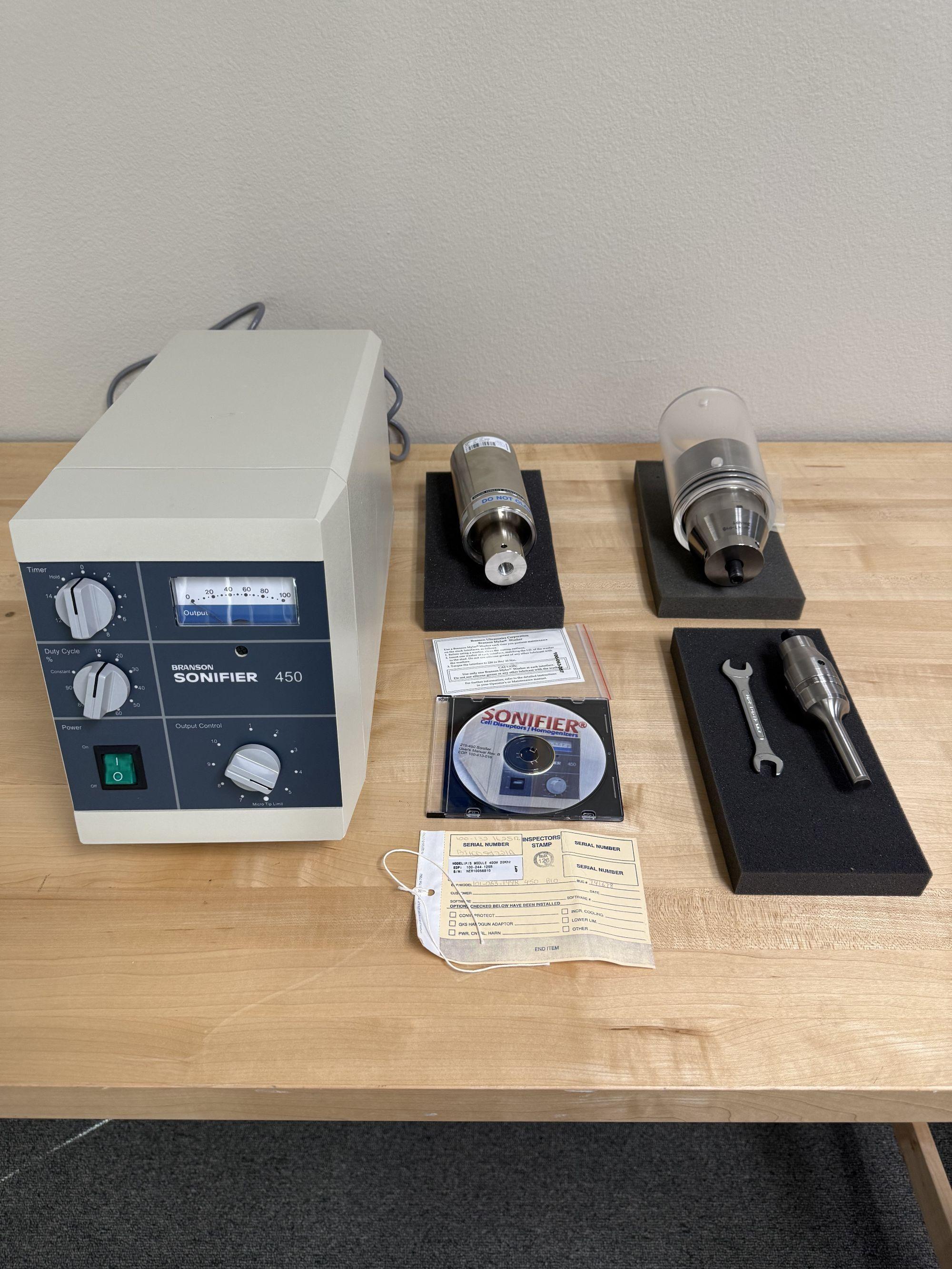 Branson 450 Sonifier Ultrasonic Processor with Probe for Laboratory Sonication
