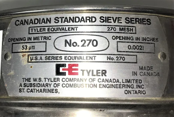 Tyler #270 Stainless Steel 8" Test Sieve with 53 μm Aperture