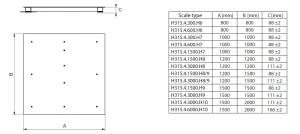 Radwag H315.4.1500.H10 Stainless Steel Platform Scale, 2 of 2