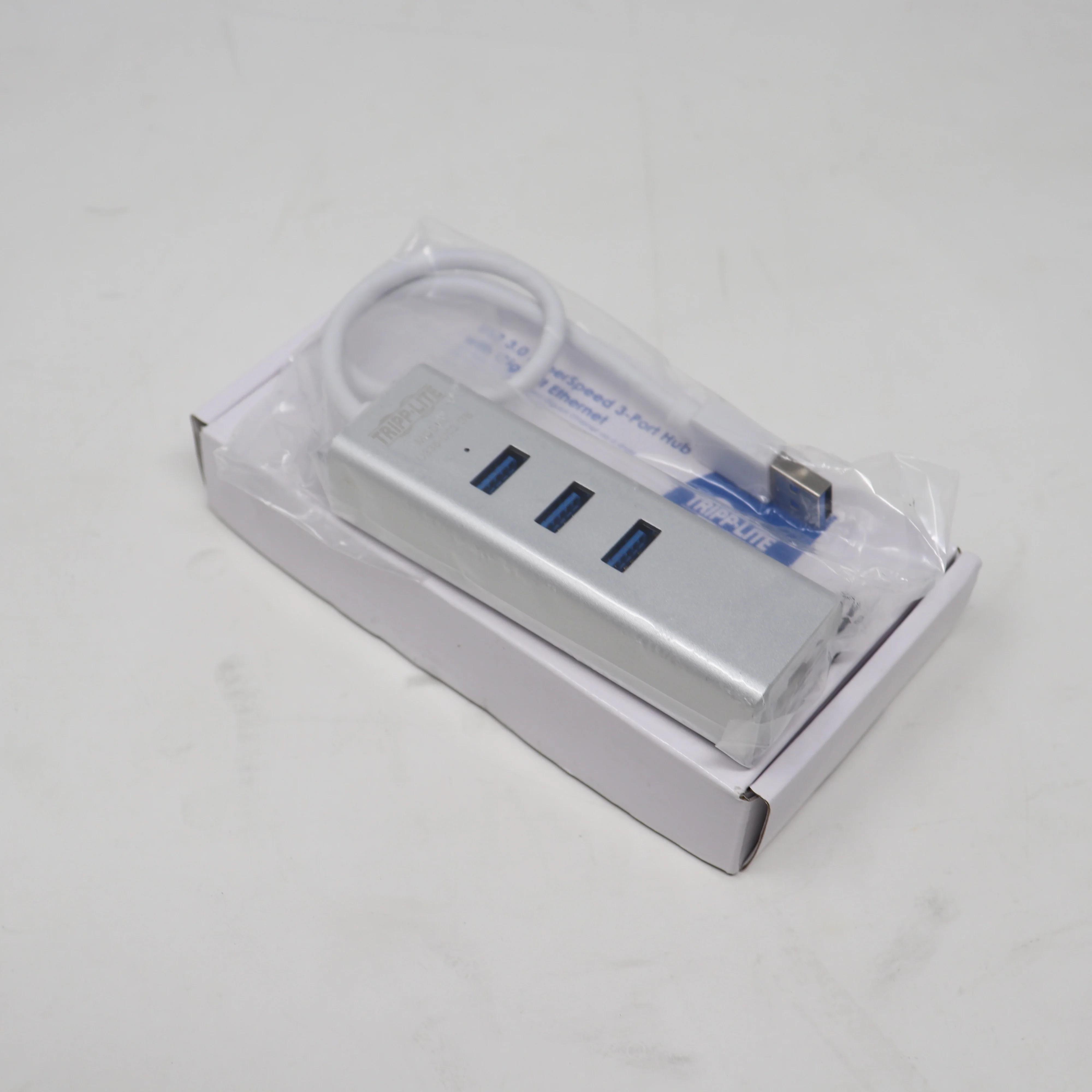 Tripp Lite U336-U03-GB 3-Port USB 3.0 to Gigabit Ethernet NIC Network Adapter