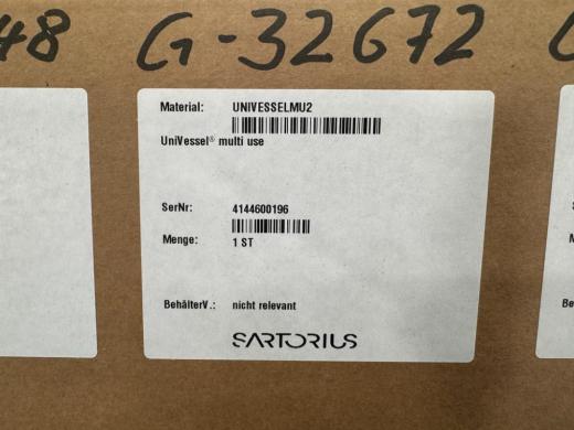 Sartorius UnivesselMU2 2L Glass Reactor Vessel for Laboratory and Process Applications-cover