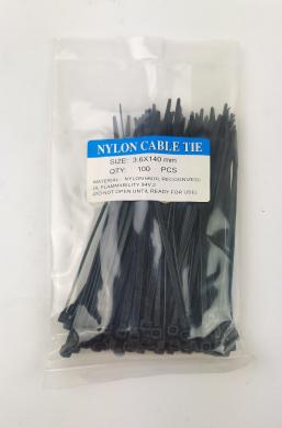 Nylon Cable Tie 3.6 x 140mm, Pack of 100-cover