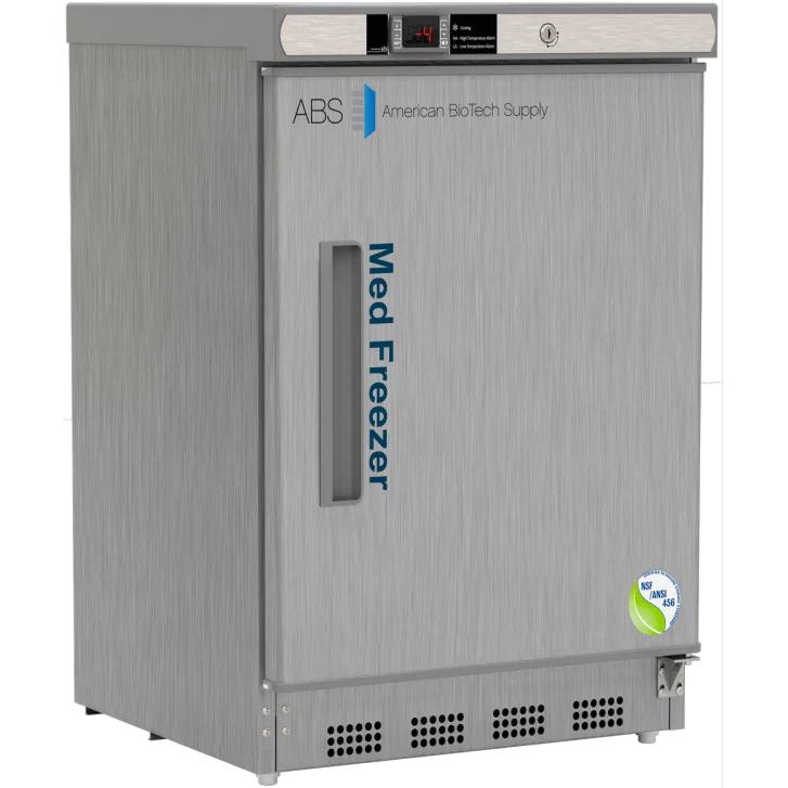 ABS Undercounter Vaccine Freezer, 4.2 Cu.Ft., NSF/ANSI 456, Stainless Steel
