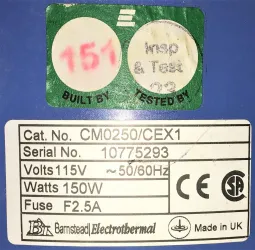 Soxhlet Extraction Kit with Barnstead Electrothermal CM0250-CEX1 Heating Mantle (250mL), 14 of 15