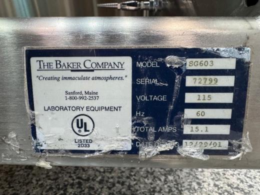 Baker SG603 6' Biological Safety Cabinet with HEPA Filtration-cover