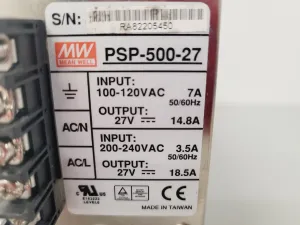Synrad 48-2SWL CO2 Laser with Mean Well PSP-500-27 Switching Power Supply, 18 of 19