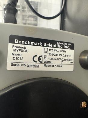Benchmark myFuge Mini Centrifuge Model C1012 for Microcentrifuge Tubes-cover