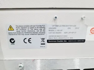 Beckman Coulter Optima L-100 XP Ultracentrifuge for High-Speed Biotech Applications, 21 of 23
