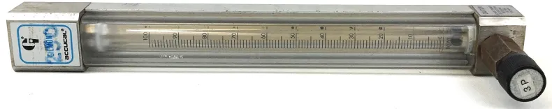 Gilmont Accucal GF-4542-1230 Glass/PTFE Direct-Reading Flow Meter (0-100mm)