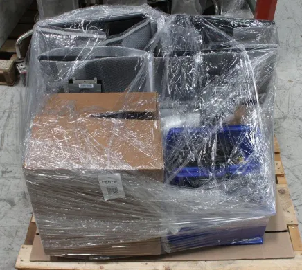 Misc Pallet of Computer Monitors, Keyboards, Mice, and Accessories with Sorvall Lynx Centrifuge Manual
