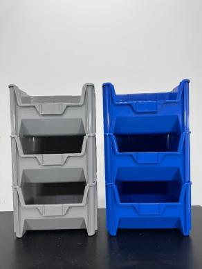 Plastic Storage Bins - Quantity 6-cover