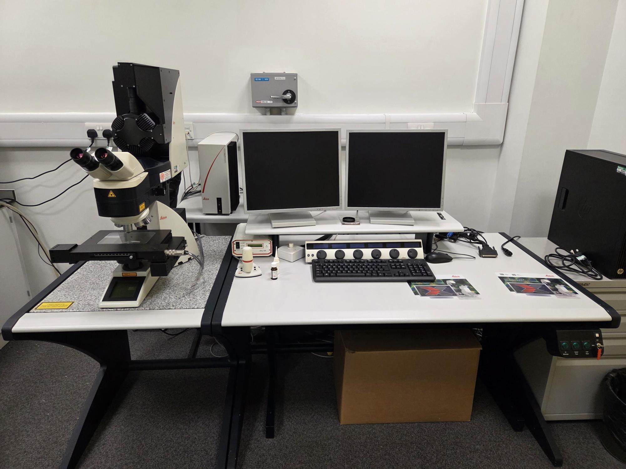 Leica TCS SP5 Laser Scanning Confocal Microscope System with 5×, 20×, 40×, and 63× Oil Immersion Objectives