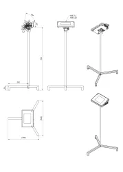 Radwag Stand for PUE C32 / PUE 7.1 terminal - mild steel version, 2 of 2