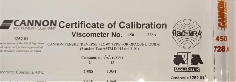 Cannon-Fenske CFOC-450 Certified Opaque Viscometer Tube - Size 450-cover