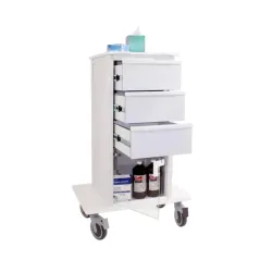 TrippNT Element 03 Laboratory Storage Cart with White Locking Drawers, 5 of 8