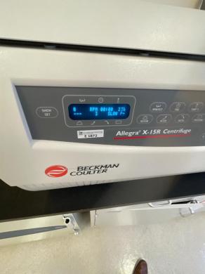 Beckman Coulter Allegra X-15R Refrigerated Benchtop Centrifuge with Rotor and Buckets-cover