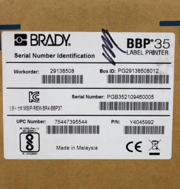 Brady BBP35 Thermal Transfer Label Printer for Laboratory and Industrial Use-cover