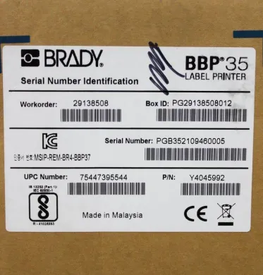 Brady BBP35 Thermal Transfer Label Printer for Laboratory and Industrial Use