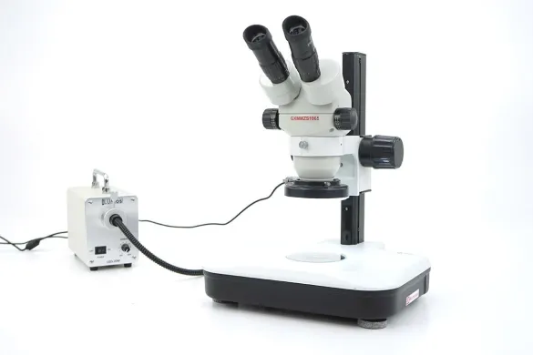 GX MZS1065 Trinocular Stereo Zoom Microscope, 10–65x, SWH10X/23mm Eyepieces, LED Illumination
