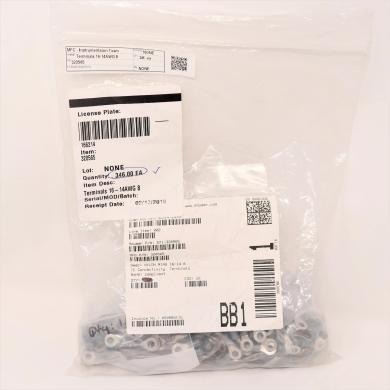 TE Connectivity 320565 PIDG Ring Tongue Terminal, 16-14 AWG, Pack of 346-cover