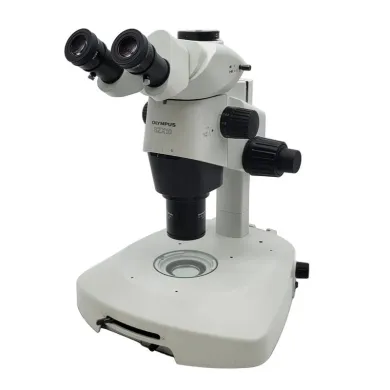 Olympus SZX10 Stereo Microscope with Trinocular Head and Brightfield/Darkfield Transmitted Light Stand