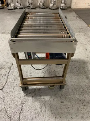 Matthews 20" X 36" Stainless Steel Roller Conveyor for Laboratory Material Handling