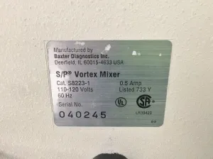 Baxter SP Vortex Mixer with Tube Top – Variable Speed Benchtop Mixer (500-3000 RPM), 9 of 9