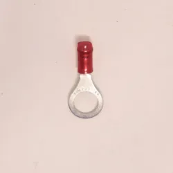 TE Connectivity PIDG Series 31895 Red Nylon-Insulated Ring Crimp Terminal M8 Stud, 6 of 8