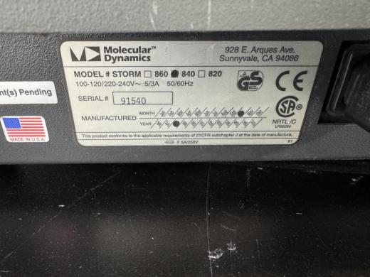 Molecular Dynamics Storm 840 High-Sensitivity Fluorescence and Chemiluminescence Imager-cover