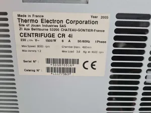Thermo Electron Corporation CR 4i Refrigerated Centrifuge, 4 of 15