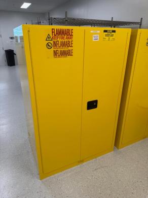 ULINE H-2219M-Y 90 Gallon FM Approved Flammable Liquid Storage Cabinet-cover