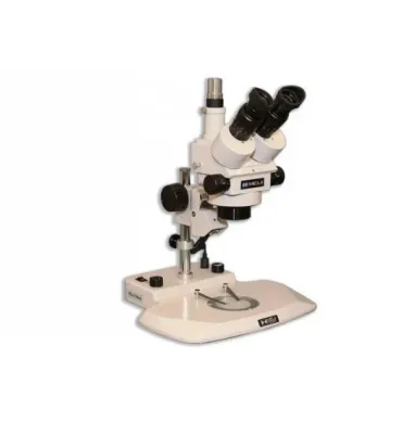 Meiji EMZ-5TR Trinocular Stereo Microscope with PKL-2 Dual LED Pole Stand