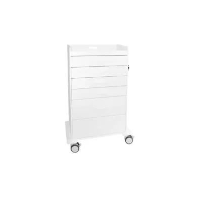 TrippNT Procedure Cart with Locking Drawers and Corrosion-Resistant HDPE Construction