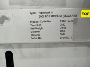 Sartorius Stedim Palletank 200L Stainless Steel Bioprocessing Storage Tank, 3 of 4
