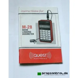 QUEST M-28 Noise Logging Dosimeter 30-146 dB "A" and "C" Weighting, UL Intrinsic Safety, 8 of 9