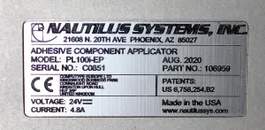 Nautilus PL100i-EP Adhesive Component Applicator with ±0.035mm Accuracy, 2 of 8