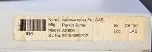 PerkinElmer AAnalyst 800 Atomic Absorption Spectrometer with AS800 Autosampler and Cooling Accessory, 27 of 28